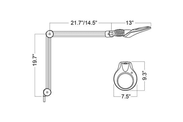 Luxo KFM LED Magnifier - 3 & 5 Diopter - Image 2