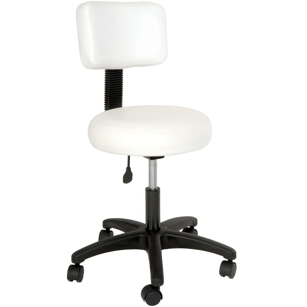 Silhouet Tone Round Airlift Stool with Backrest