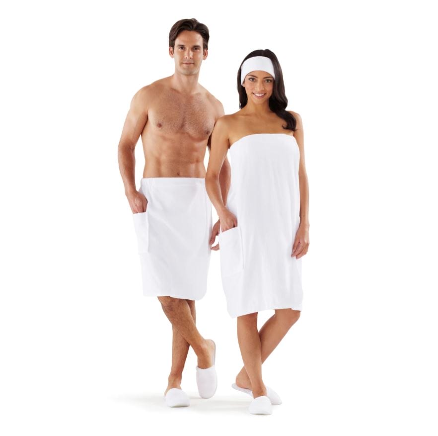 velour terry spa wraps