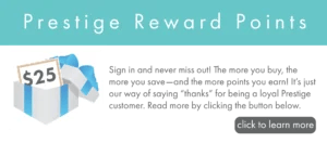 Banner advertising our prestige reward point program